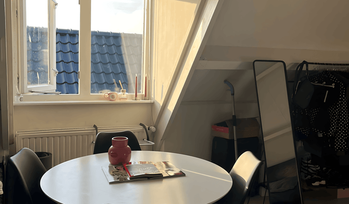 Gestoffeerde kamer met eigen wastafel en wasmachine
