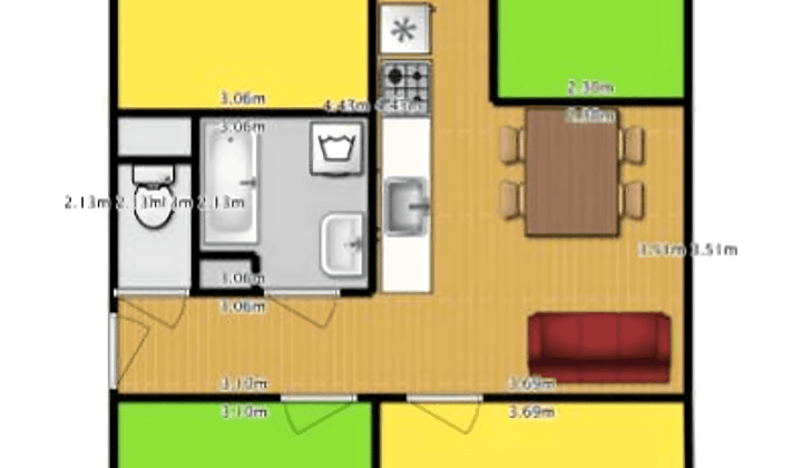 Kamer · 12 m² · €695,-