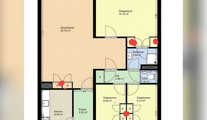 Appartement · 88 m² · €901,-
