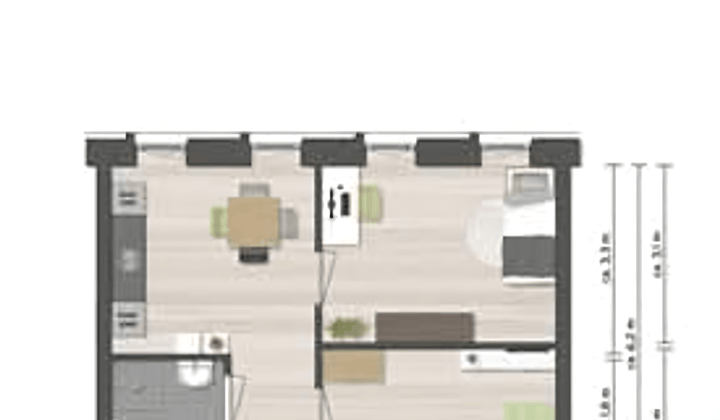 Kamer · 12 m² · €528,-