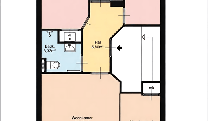 Huis · 55 m² · €650,-