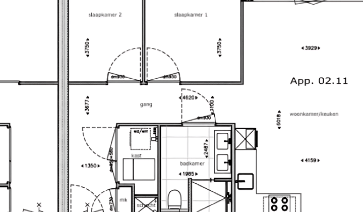 Appartement · 65 m² · €1221,-