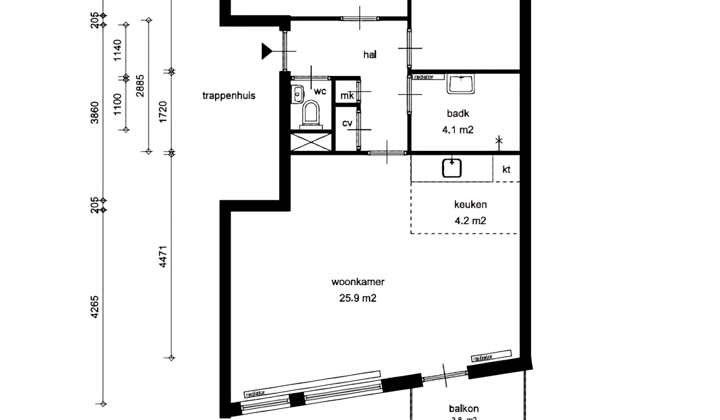 Appartement · 62 m² · €620,-