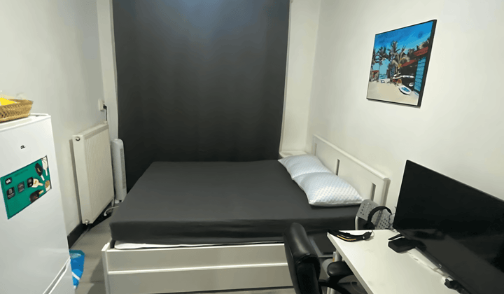 Kaal studentenkamer zonder huisdieren