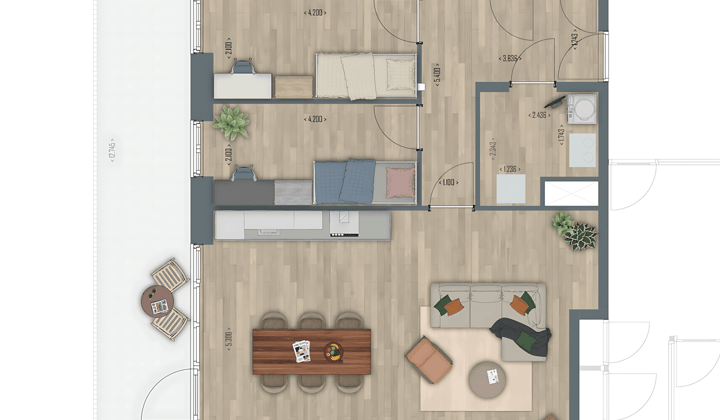Appartement · 98 m² · €2300,-