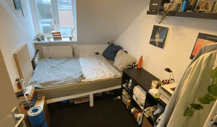 Kale kamer 7 m² met gedeelde voorzieningen