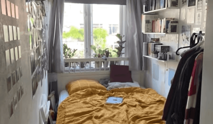 Kleine kamer met tuin in gedeeld huis